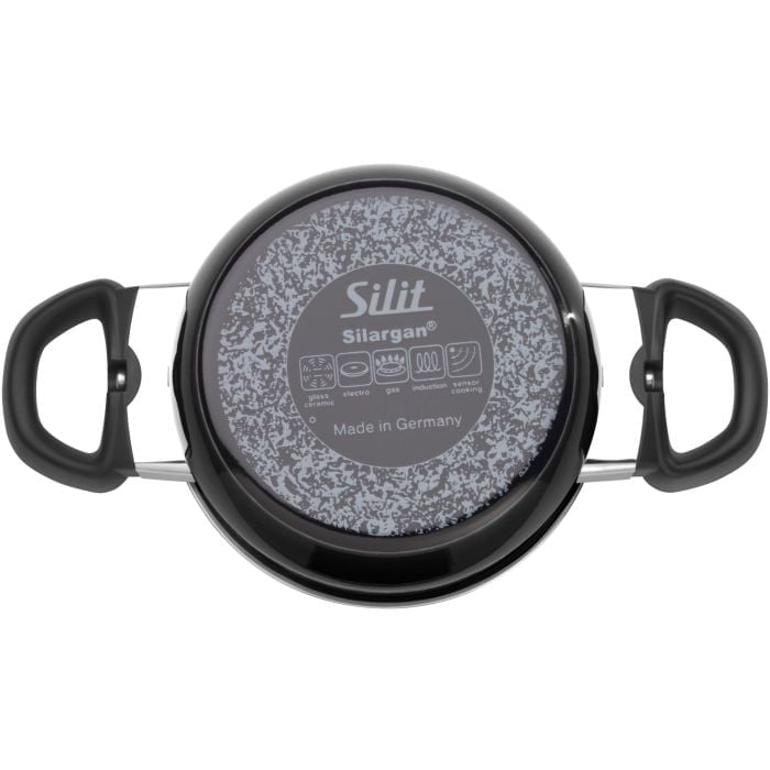 Silit Silargan Modesto Line Braising Pan 16cm with lid, Black