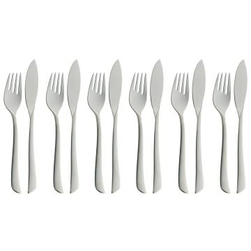 Fish Cutlery Set Virginia, Cromargan protect®, 12-piece