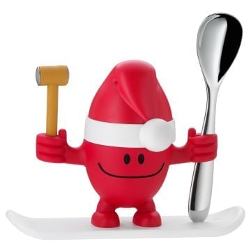 Egg cup set McEgg with spoon, X-Mas Red 2-piece
