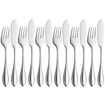 Fish Cutlery Set Premiere, Cromargan protect®, 12-piece