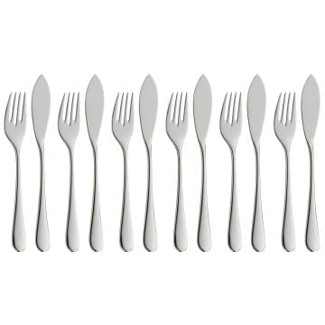 Fish Cutlery Set Merit, Cromargan protect®, 12-piece