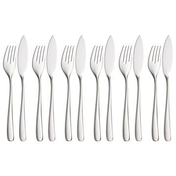 Fish Cutlery Set Vision, Cromargan protect®, 12-piece