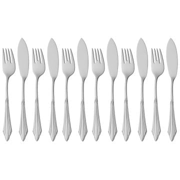 Fish Cutlery Set Fächer, Cromargan protect®, 12-piece