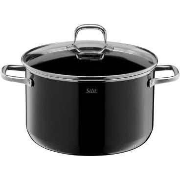Silit Silargan Elegance Line Soup Pot with lid 24cm, Black