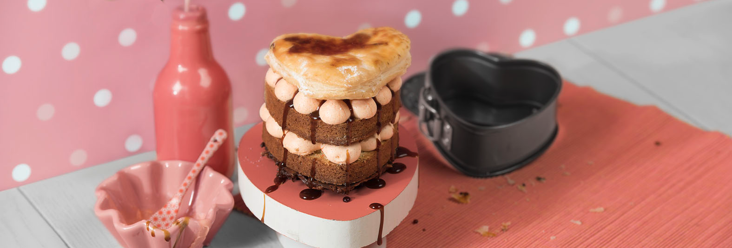 Mini Torte in herzform aus der Kaiser Mini Backform