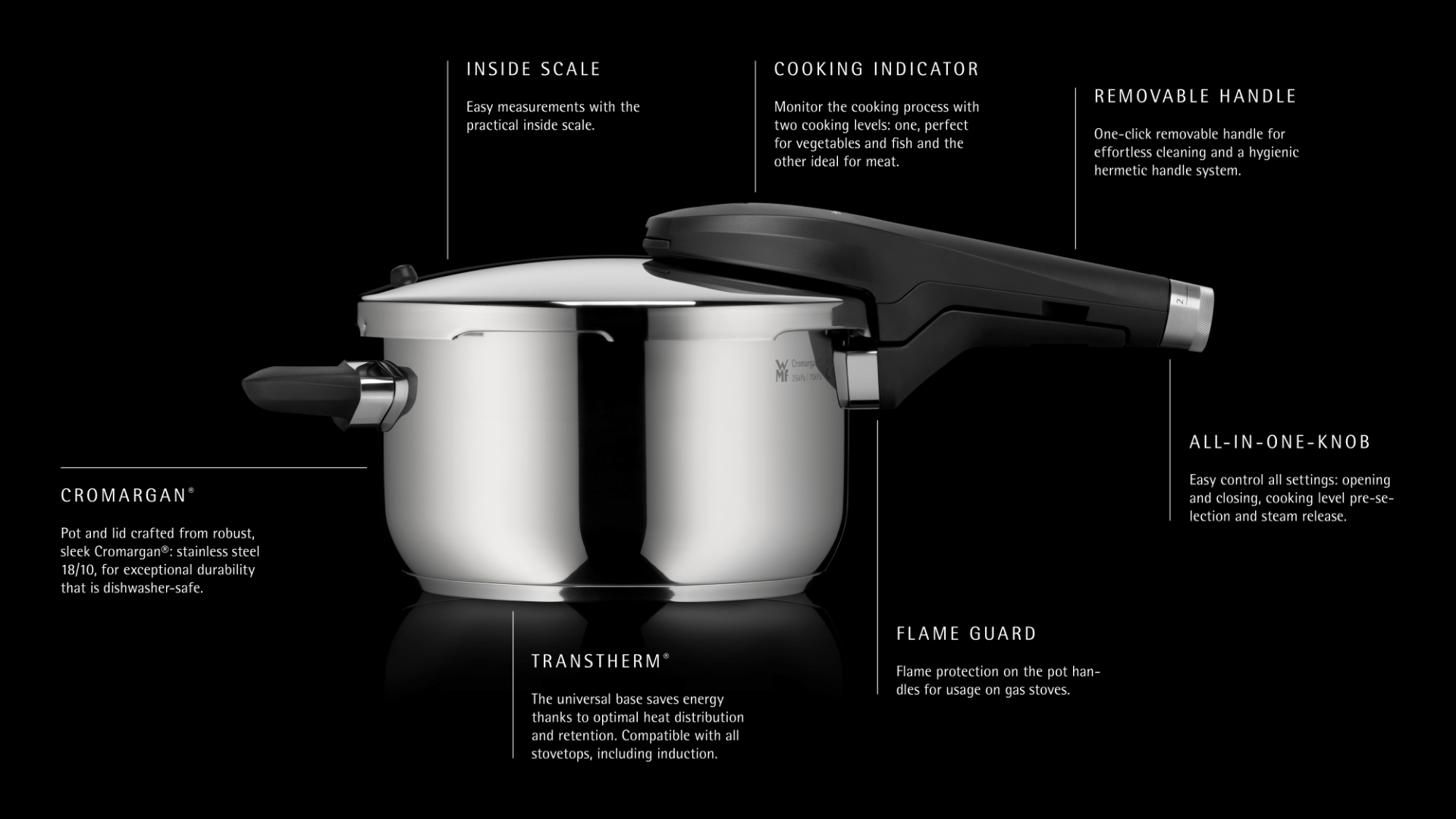 WMF Perfect Plus 3-Quart Pressure Cooker  Stainless steel pressure cooker,  Pressure cookers, Pressure cooker parts