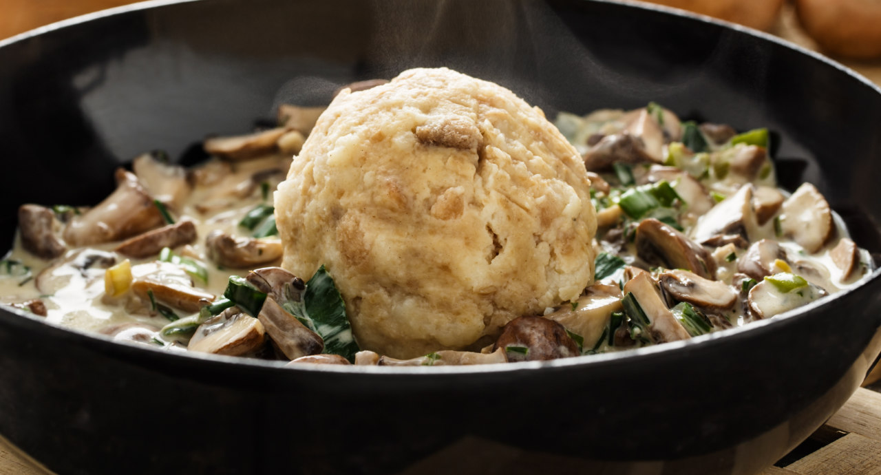  Rahmschwammerl mit Semmelknödel
