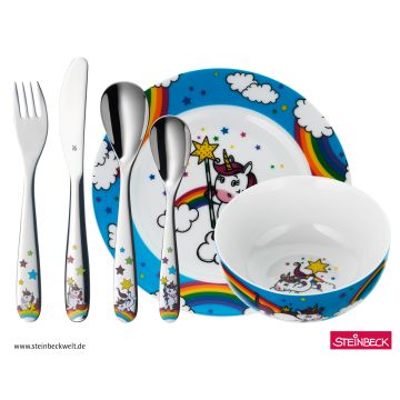 Kids cutlery set Unicorn, 6-piece