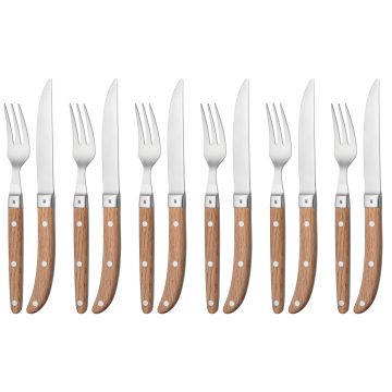 Ranch steak cutlery set, 12-piece