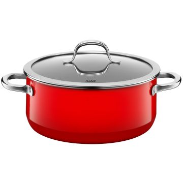 Silit Silargan Passion Braising Pan with lid 24cm Red
