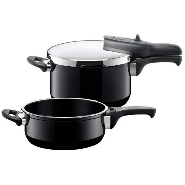 Silit Silargan Sicomatic t-plus Pressure cooker Set 4.5l + 3.0l Black