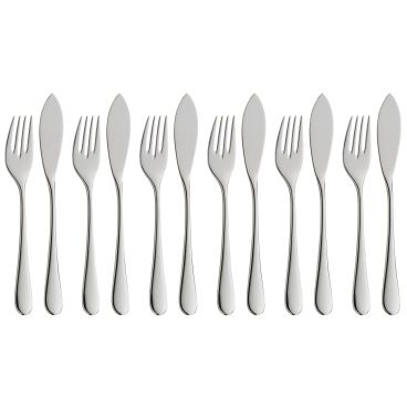 Fish Cutlery Set Merit, Cromargan protect®, 12-piece